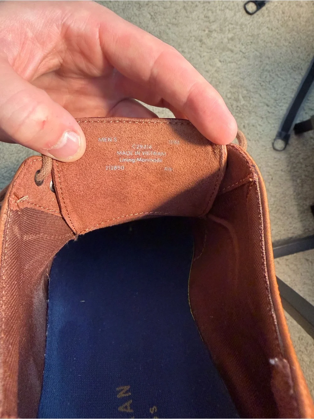 Cole Haan Brown Leather Wingtip Derbies with White Soles